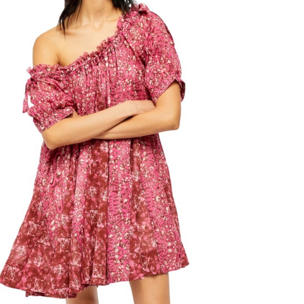 NWT FREE PEOPLE JET SET DRESS OFF SHOULDER Z102-21